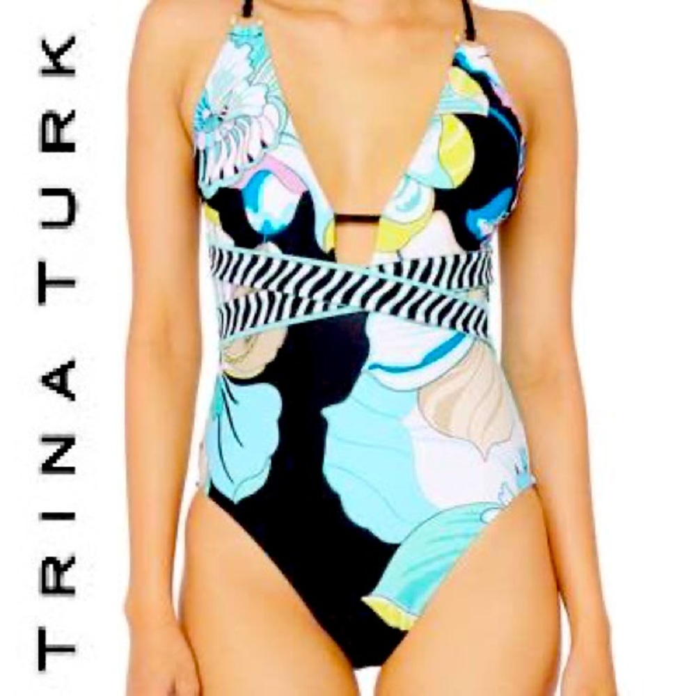 NWT Trina Turk Sintra Floral One-Piece Swimsuit